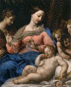 Carlo Maratta The Sleep of the Infant Jesus, with Musician Angels oil painting artist